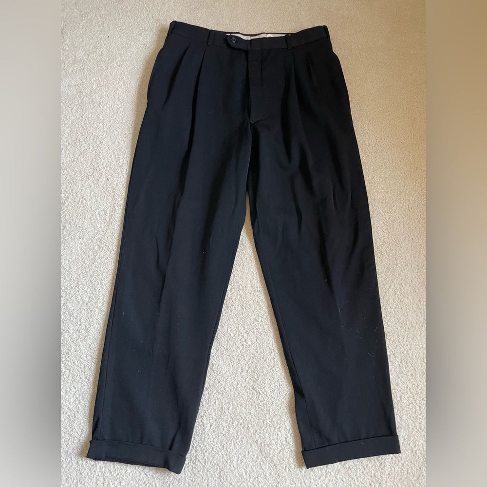 Vintage Men's Black Dress Pants